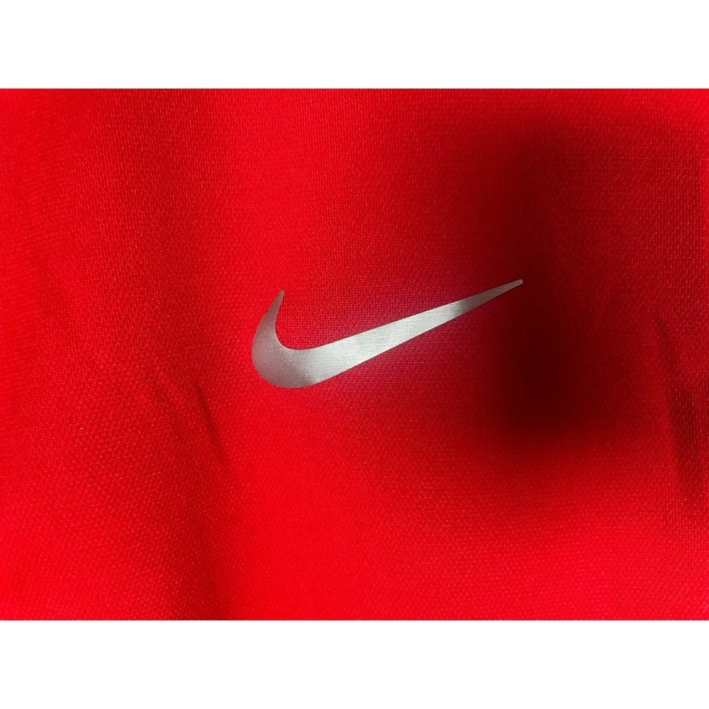 Nike Georgia Bulldogs Men's Dri Fit Polo Shirt Red Silver Logo Size Small